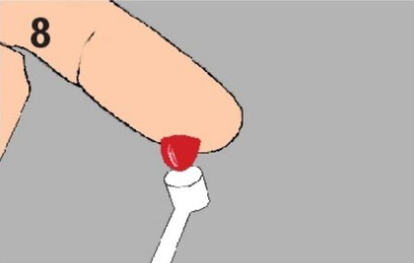 6er Blutgruppen-Schnelltest - 6x AB0+Rhesusfaktor